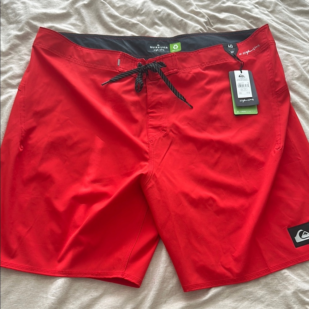 Quiksilver Red Board Shorts Swim Essential